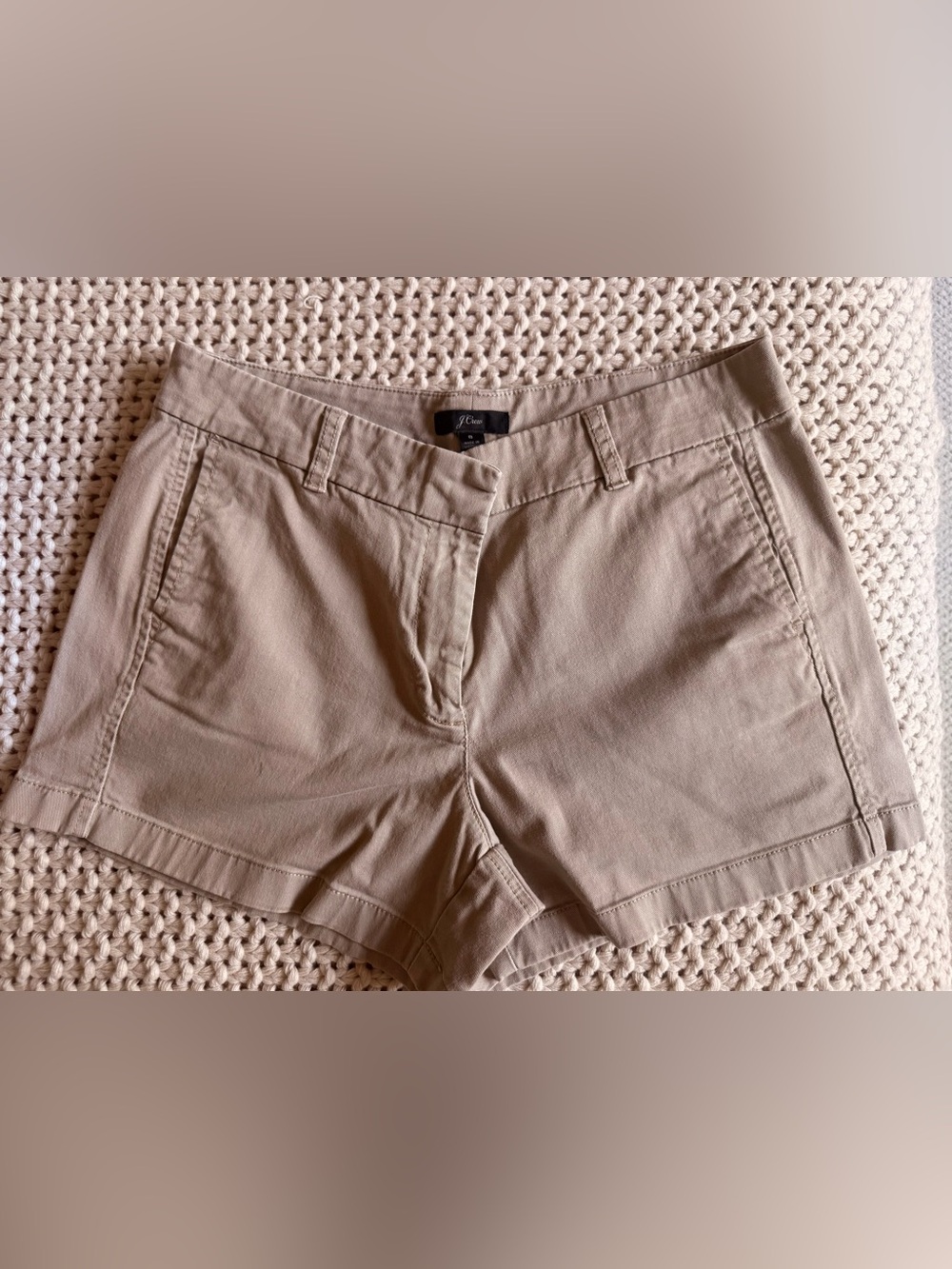 J. Crew Women's Beige Chino Shorts Size 8